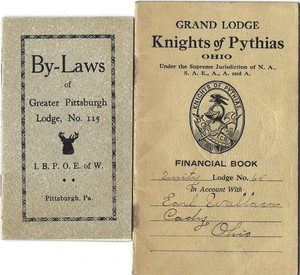 2 Vintage BLACK FRATERNAL Booklets~1915 Ohio~Knights of Pythias + IBPOEofW of PA