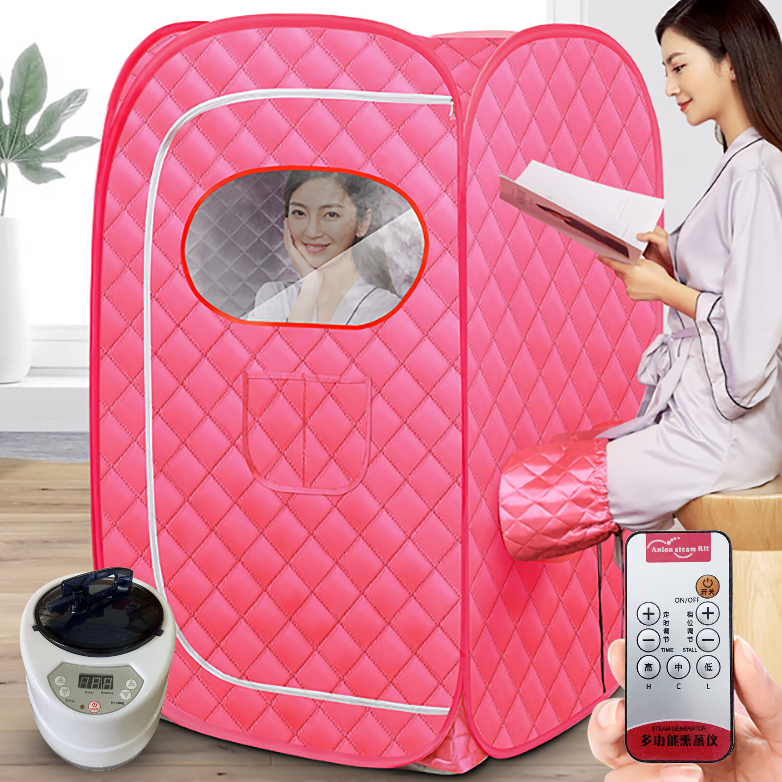 2L Portable Home Steam Sauna Spa Loss Weight Full Body Sauna Tent Detox Therapy