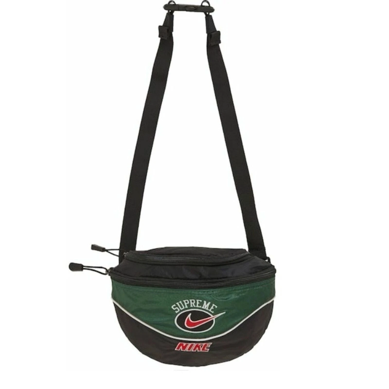 Sac bandoulière réglable SUPREME X Nike 2019 vert noir neuf avec étiquette OS