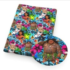 Moana FAUX LEATHER SHEET 8" X 12" Cartoon 1247708 Pua SMOOTH TEXTURE pig chicken