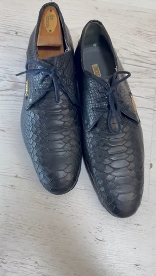 るるあじ GENUINE leather ジーニーレザー Men's GENIO Genuine Crocodile Embossed Leather Shoes Turkey