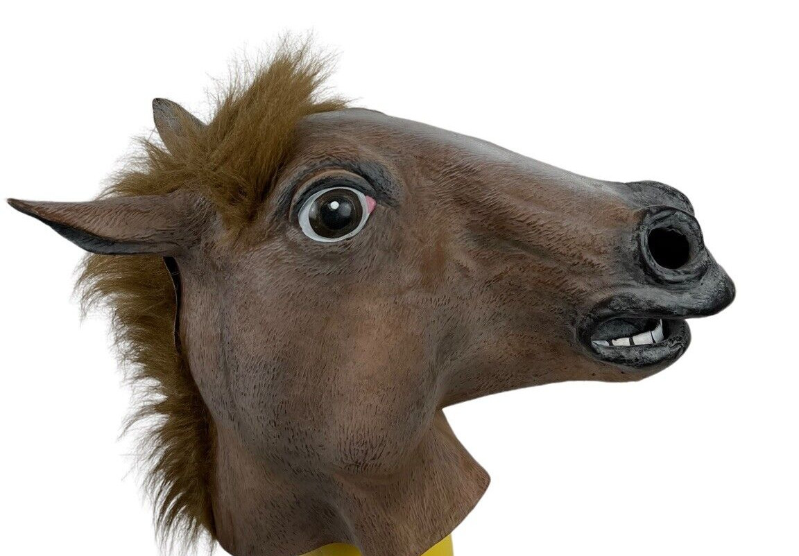 Horse Head Rubber Adult Mask/Costume Prop Halloween Gem