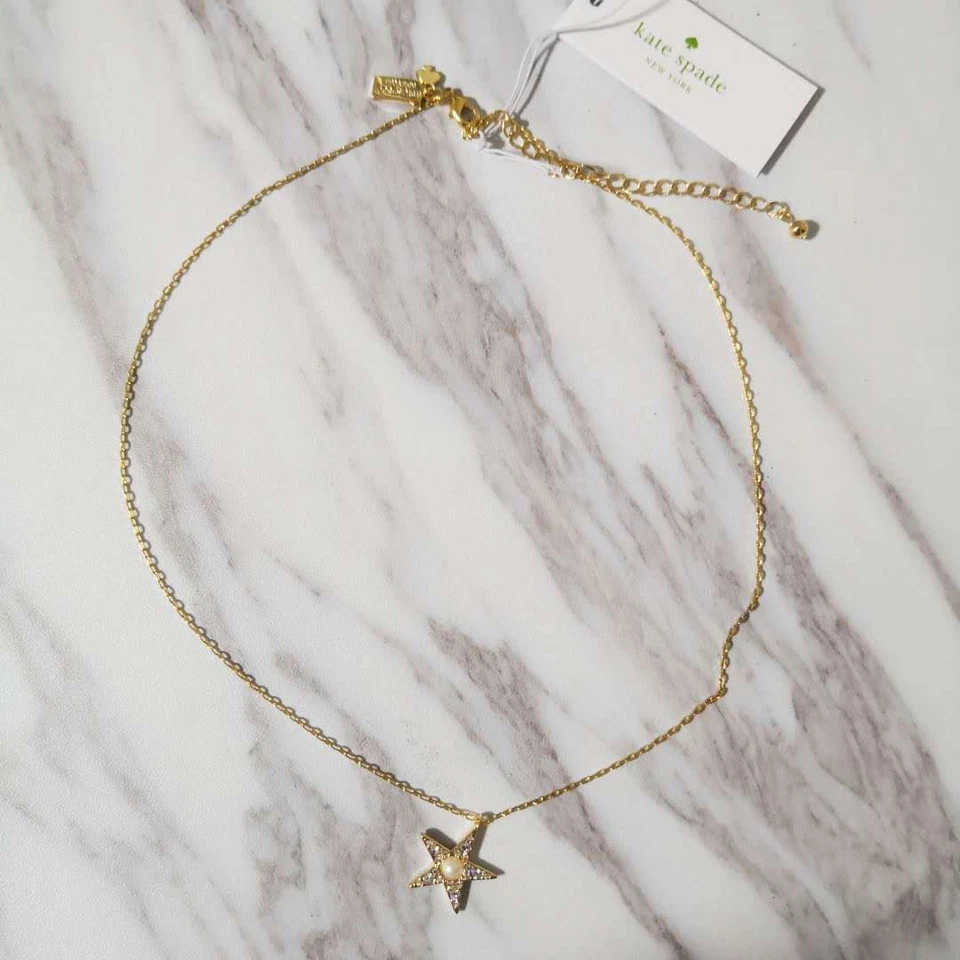 NWT KATE SPADE SEEING STARS NECKLACE W DUST BAG O0RU2609 - Image 4 of 4