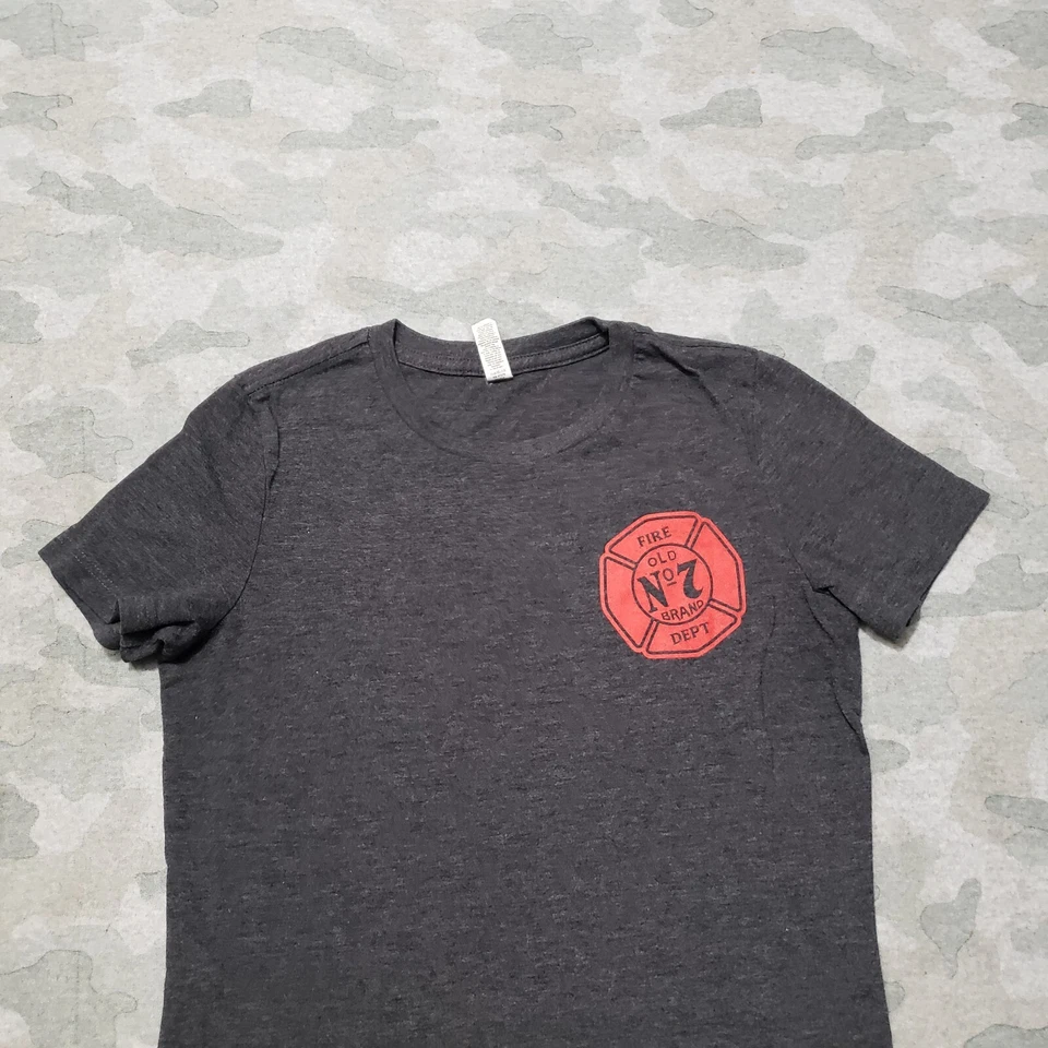 Top Jack Daniels para mujer gris medio hecho en EE. UU. manga corta Foto 3 de 4