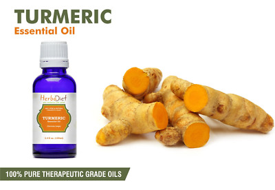 Turmeric Essential Oil 100% Pure Natural PREMIUM Uncut Therapeutic Grade Oils