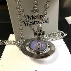 Collier Vivienne Westwood petit orbe violet argenté EN BOITE [EJ0154