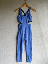 Free People FP Movement Jumpsuit Womens XS Back It Up Bodysuit Pool Blue