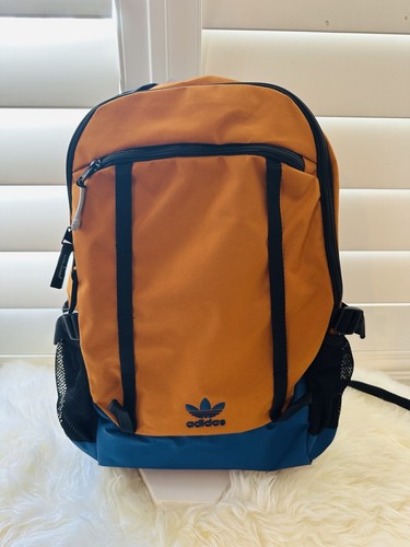 NWT Authentic adidas Men’s Create Large Backpack Mustard Blue Laptop Daypack