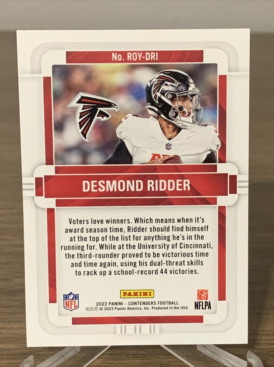Desmond Rider 2022 Contenders Rookie of the Year Green SP Atlanta