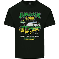 Jurassic Tour Funny Dinosaur T-Rex Mens Cotton T-Shirt Tee Top