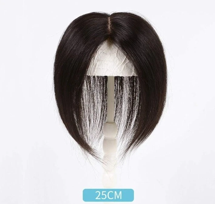 100% Remy Human Hair Topper Toupee Clip Hairpiece Mono Top Wig For Women And Men - Image 4 of 4