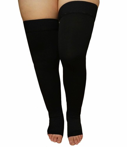 Runee Extra Wide Thigh High Open Toe 