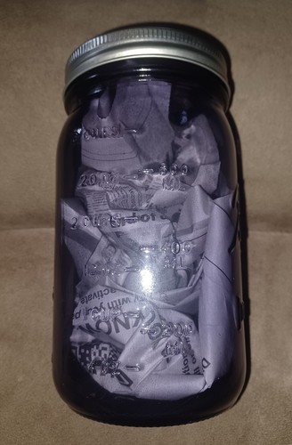 Tarro de bolas "MEJORADO" PÚRPURA cuarto de galón 32 OZ. " Edición Coleccionista 100 Años "Sin Tapa - Imagen 7 de 7