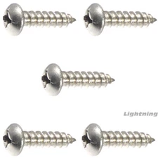 Phillips Round Head Sheet Metal Screws 18-8 Stainless Steel  #6 x 1/2'' Qty 25