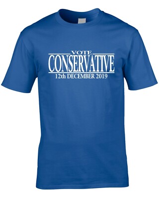 Vote Conservative Herren T-Shirt Politik Boris 2019 UK Wahl Thatcher Tory Ja