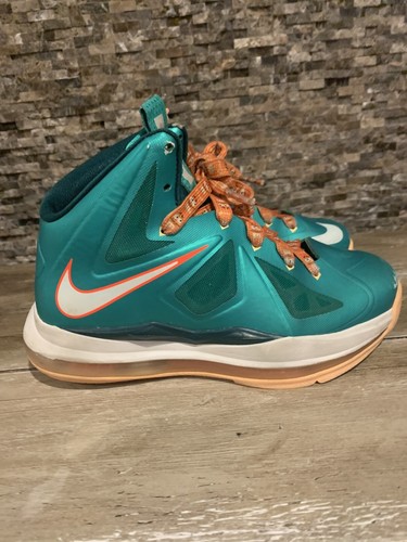 Nike Lebron 10 X Miami Dolphins GS Size 