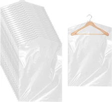 20× Clear Suit Cover Dust-proof Hanging Garment Storage Bag Dress Clothes Coat