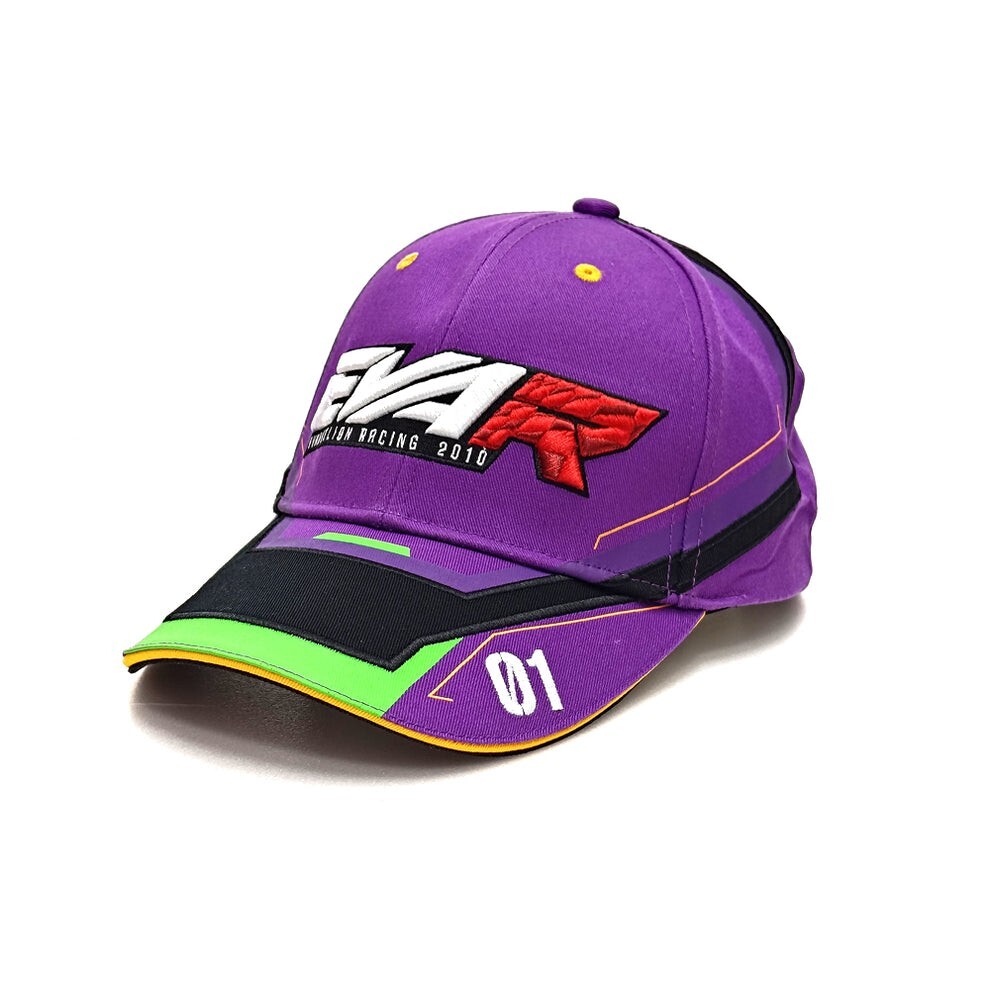 NERV EVANGELION トラッカーハット Evangelion Racing Cap - Authentic EVAR NERV Logo Purple - One Size
