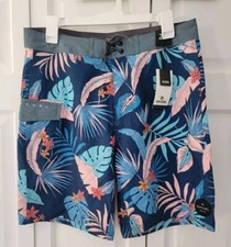 Boy's Rip Curl Visions Boardshort/Swim Trunk Tropical Print Size 20 NWT Vaca