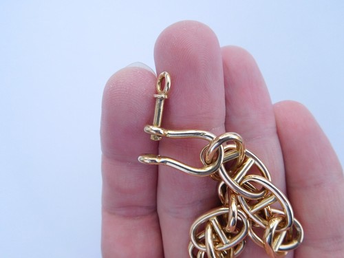 Estremamente Raro Art Nouveau di Deco Originale Francese 18K Oro Ancora Catenina - Foto 9 di 12