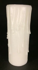 NEW 4" Ivory PolyBeesWax Chandelier Standard Lamp Candle Cover with DRIPS CC912I