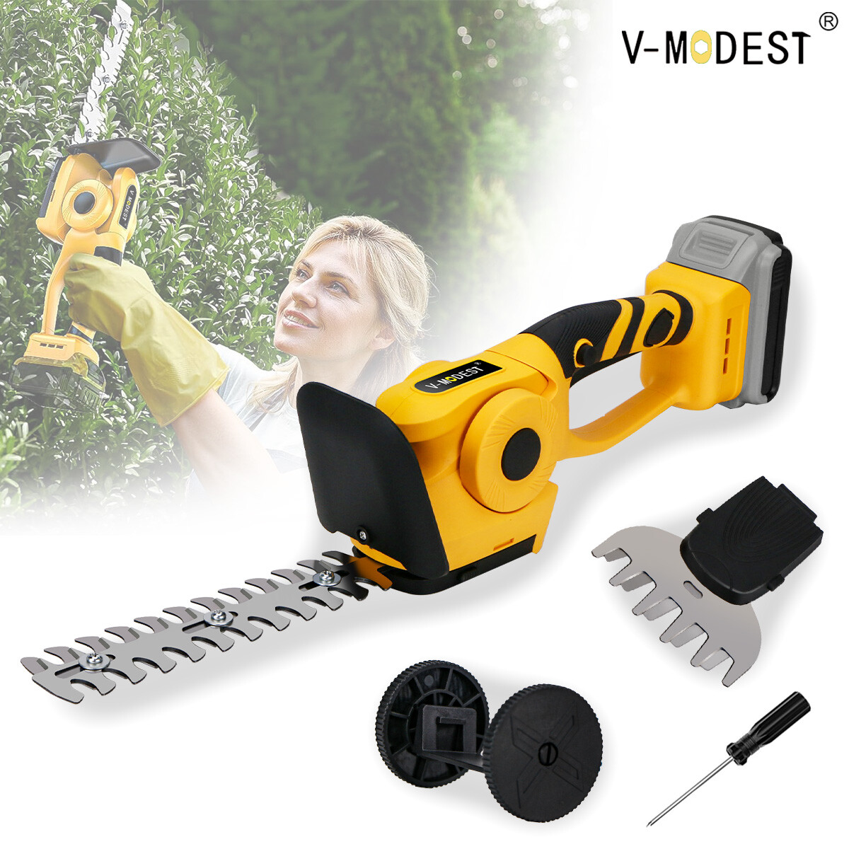 For DeWALT 20V Battery 2-in-1 Cordless Grass Shear  Hedge Tr