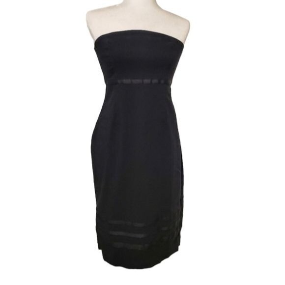Express Strapless Dress Womens Size 8 Black Stretch Bodycon Dress | eBay