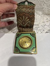 Vintage Art Deco Kienzle Clock Factories Enameled Hanging Clock Matching Hanger