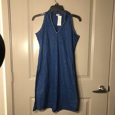 Authentic Indian Long Blue And Green Cotton Tunic New With Tags Women  s Small
