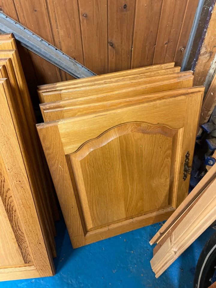 Solid KItchen Oak Cupboard Doors. 21 Pieces eBay