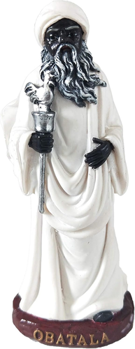 Obatala Statue Orisha Obatala Statue Holy Figurine Powerful Man (5 Inches) - Picture 7 of 12