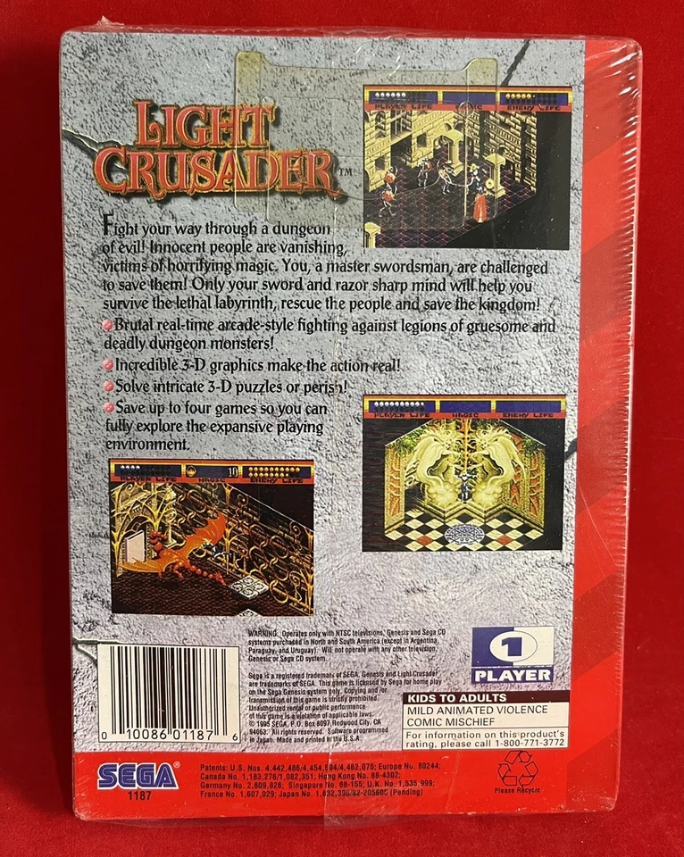 Light Crusader (Sega Genesis) New, Factory Sealed😱🤩 - Image 2 of 4