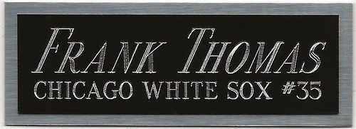 FRANK THOMAS WHITE SOX NAMEPLATE AUTOGRAPHED Signed Baseball Display CUBE CASE