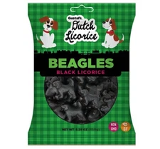 NEW Gustaf's Black Licorice Beagles 5.29oz Bag