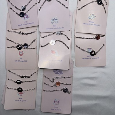 More Than Magic Zodiac Bracelet Set Cancer Capricorn Silver Tone 10 Pk NWT