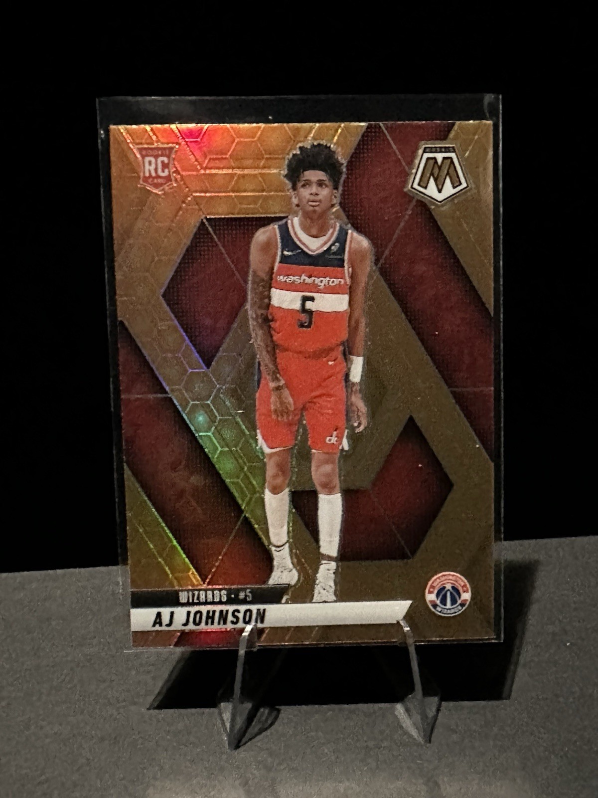 2024-25 Panini Mosaic - Rookies AJ Johnson #215 Honeycomb Mosaic Prizm (RC)