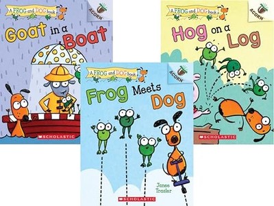 'A Frog and Dog Book' Series 3 Acorn Books Set by Janee Trasler