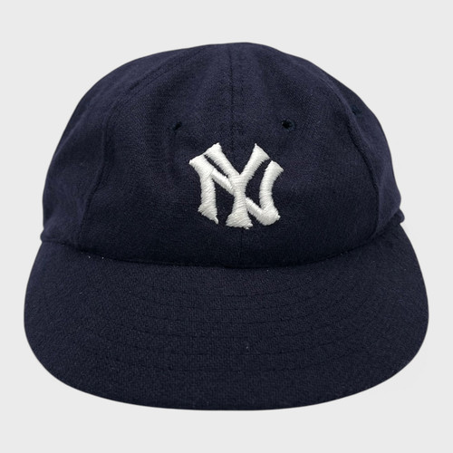 Vtg 1970s Roman Pro New York Yankees Navy Blue Short Bill MLB Fitted Hat Cap 7