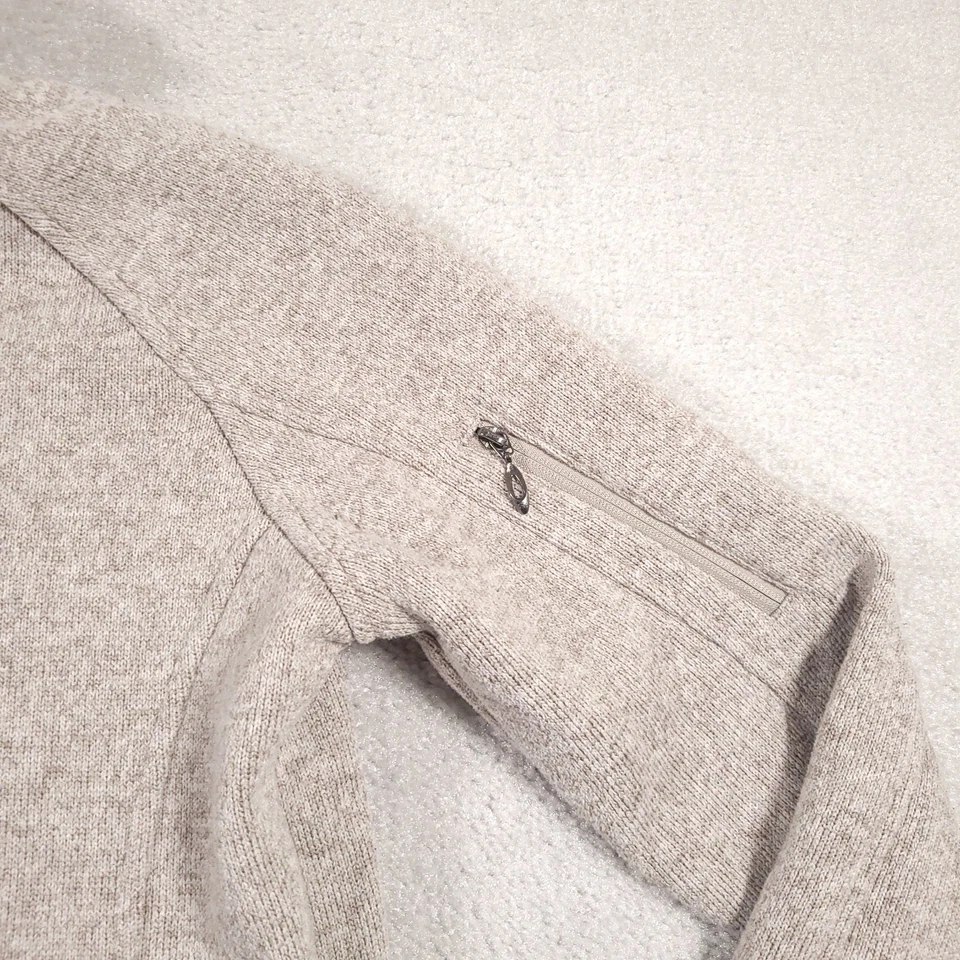 Polar King 女式中号米色全拉链模拟领针织户外口袋 — 第 4/4 张图片