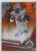 2023 Bowman U Chrome Sapphire Edition Orange 23/25 Julian Fleming Auto 11oq