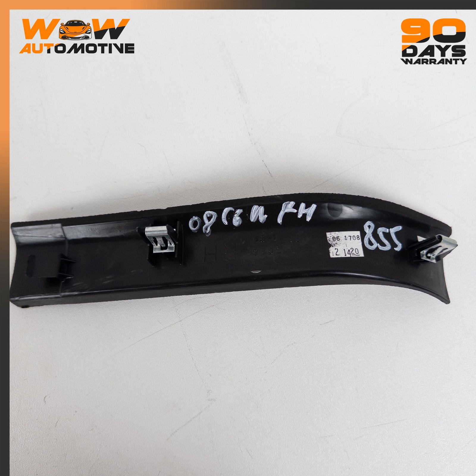 05-13 CHEVROLET CORVETTE C6 FRONT RIGHT LEFT BODY MOLDING TRIM BLACK SET OEM