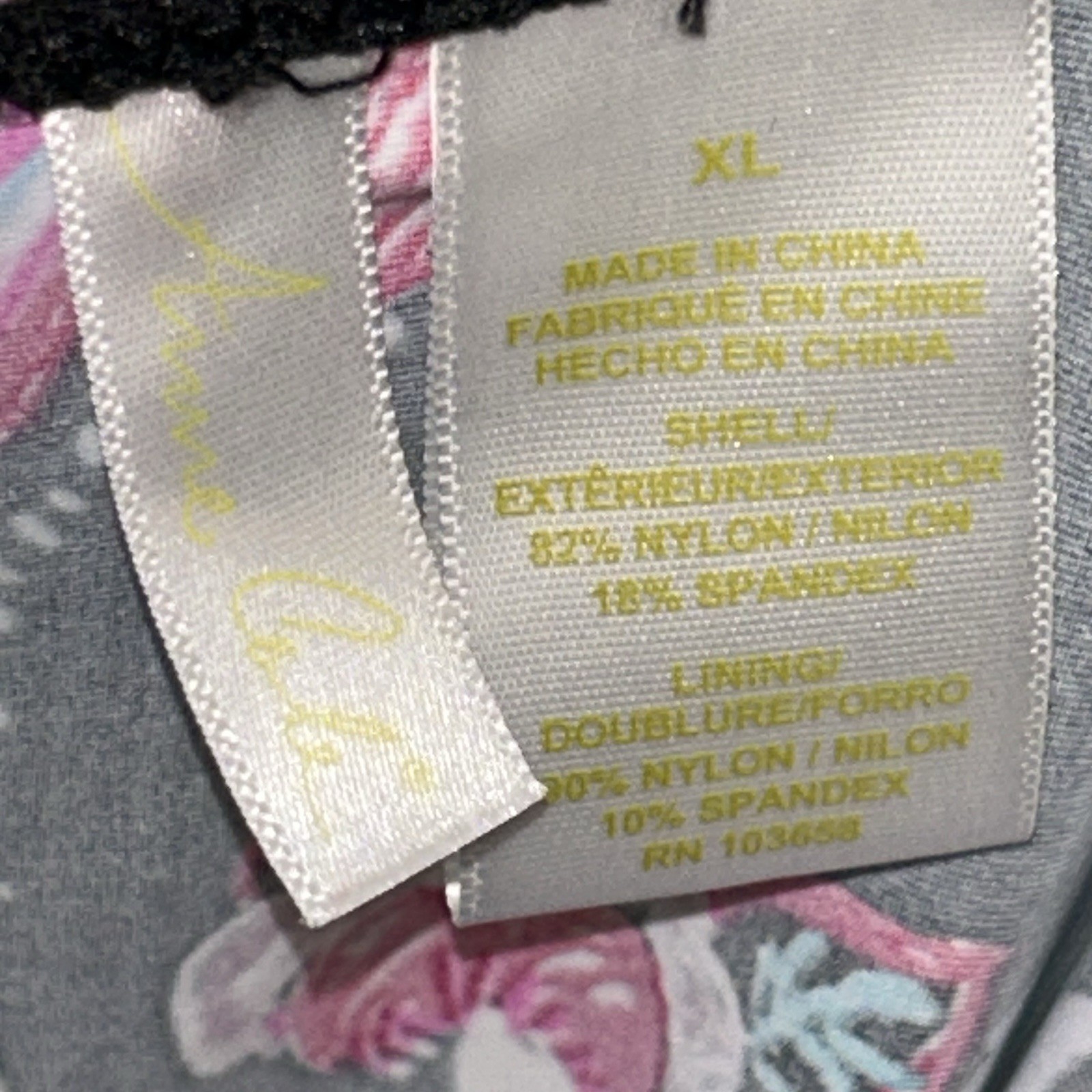 Anne Cole Tankini Floral Mix Print 2 Piece Swim Suit   Size XL (Top)/L (Bottom)