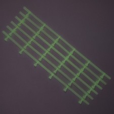Aurora AFX Slot Car Glow in the Dark Plastic Guard Rail Guardrail 6pcs VTG 1974