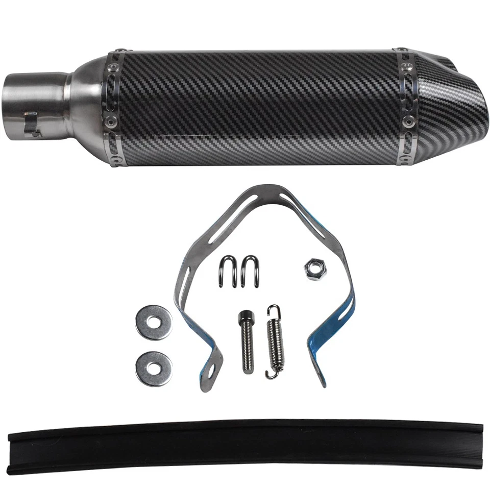 Tubo silenciador de escape universal para motocicleta ATV de 370 mm con silenciador asesino DB 51 mm Foto 2 de 4