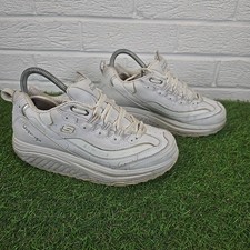 Sketchers Shape Ups Women's Triple White Silver VGC UK 4.5 US 7.5 EUR 37.5