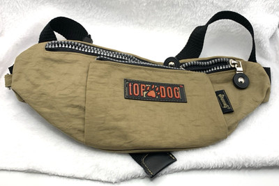 Stuffins Top Dog Fanny Pack Tan Black Belt 2 pockets Unisex