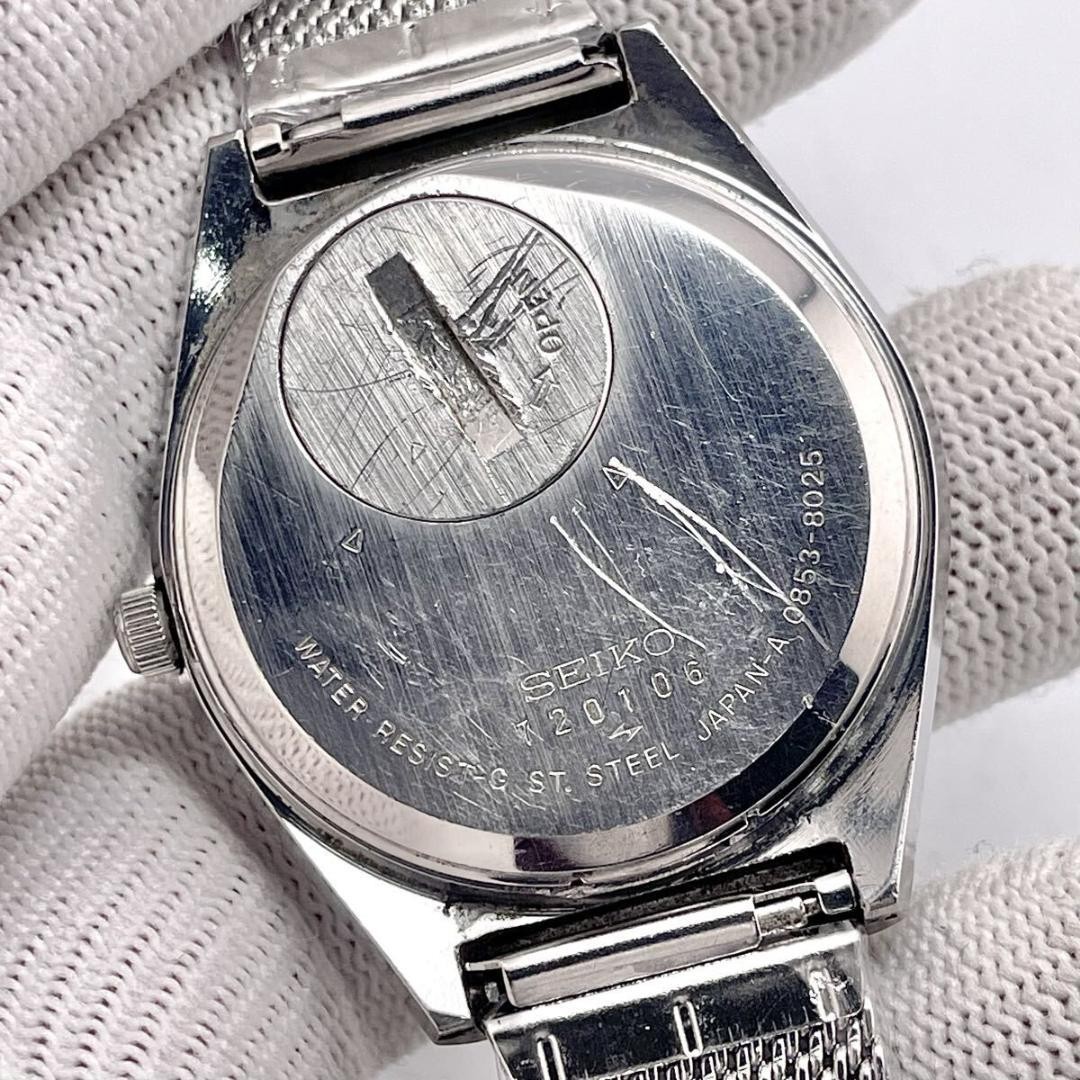 【稼働】1977年 キングクオーツ セイコー 0853-8025 黄金期 時計 Seiko King Quartz 0853-8025 Vintage 1977 Gold Snowflake Watch Used