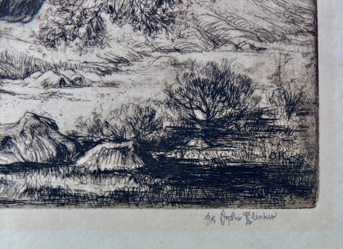 Orpha Klinker "Eiche der goldenen Träume" Radierung signiert, betitelt & nummeriert 18/150 - Bild 5 von 10