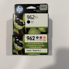HP 962 962XL 4-pack Ink Genuine OEM Cyan Magenta Yellow Black 3JB34AN Exp 2023