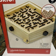 Brio Labyrinth Game 34000 2006 Complete EUC Wood Open Box